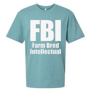 FBI (Farm Bred Intellectual) Funny Farm Farmer Farming Sueded Cloud Jersey T-Shirt