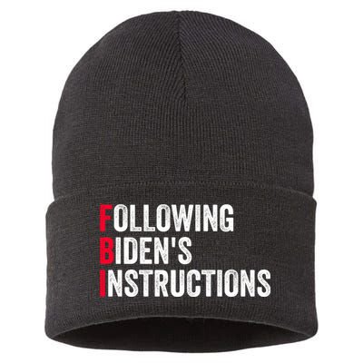 FBI Following Bidens Instructions Apparel Sustainable Knit Beanie