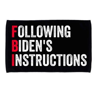 FBI Following Bidens Instructions Apparel Microfiber Hand Towel