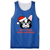 Funny French Bulldog Christmas Sorry Santa ShedHappens Gift Mesh Reversible Basketball Jersey Tank