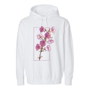 Floral Flower Bellflower Campanula Wildflower Garment-Dyed Fleece Hoodie