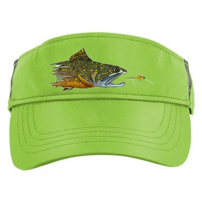 Fly Fishing Brook Trout Dry Fly Tying Fisher Gift Adult Drive Performance Visor