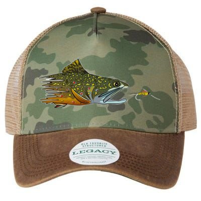 Fly Fishing Brook Trout Dry Fly Tying Fisher Gift Legacy Tie Dye Trucker Hat