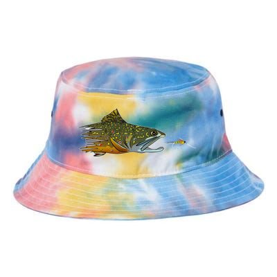 Fly Fishing Brook Trout Dry Fly Tying Fisher Gift Tie Dye Newport Bucket Hat