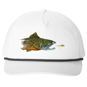 Fly Fishing Brook Trout Dry Fly Tying Fisher Gift Snapback Five-Panel Rope Hat