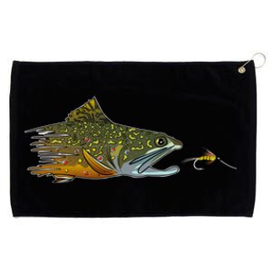 Fly Fishing Brook Trout Dry Fly Tying Fisher Gift Grommeted Golf Towel