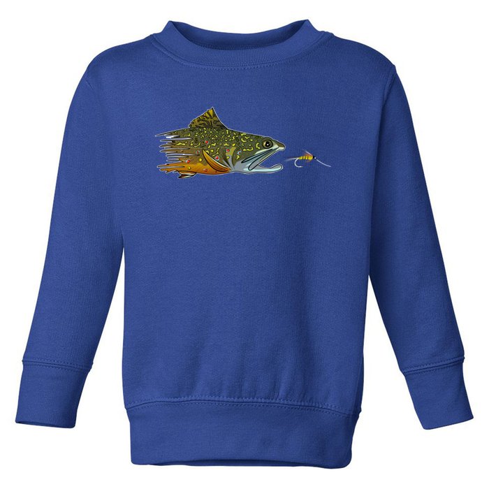 Fly Fishing Brook Trout Dry Fly Tying Fisher Gift Toddler Sweatshirt