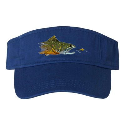 Fly Fishing Brook Trout Dry Fly Tying Fisher Gift Valucap Bio-Washed Visor