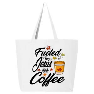 Funny Fueled By Coffee Jesus Caffeine Lover Thanksgiving Day 25L Jumbo Tote