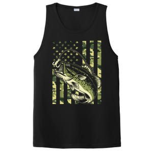 Fishing For Bass Fish Fisherman Fishing Camouflage PosiCharge Competitor Tank