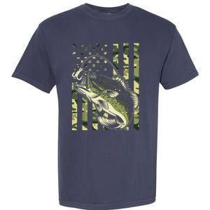 Fishing For Bass Fish Fisherman Fishing Camouflage Garment-Dyed Heavyweight T-Shirt