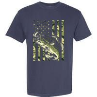 Fishing For Bass Fish Fisherman Fishing Camouflage Garment-Dyed Heavyweight T-Shirt