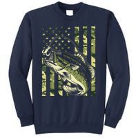 Fishing For Bass Fish Fisherman Fishing Camouflage Sweatshirt