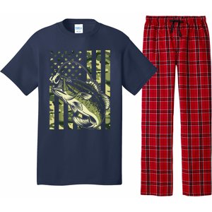 Fishing For Bass Fish Fisherman Fishing Camouflage Pajama Set