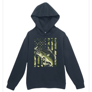 Fishing For Bass Fish Fisherman Fishing Camouflage Urban Pullover Hoodie