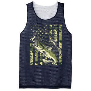 Fishing For Bass Fish Fisherman Fishing Camouflage Mesh Reversible Basketball Jersey Tank