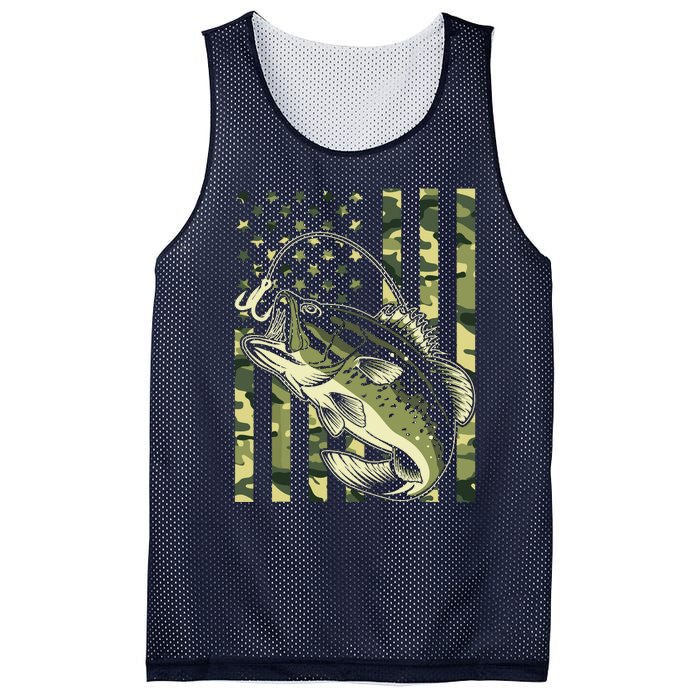 Fishing For Bass Fish Fisherman Fishing Camouflage Mesh Reversible Basketball Jersey Tank