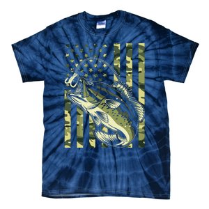 Fishing For Bass Fish Fisherman Fishing Camouflage Tie-Dye T-Shirt