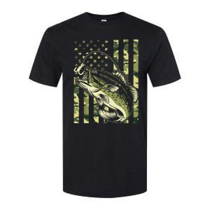 Fishing For Bass Fish Fisherman Fishing Camouflage Softstyle CVC T-Shirt