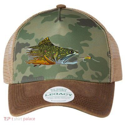 Fly Fishing Brook Trout Dry Fly Tying Fisher Gift Legacy Tie Dye Trucker Hat