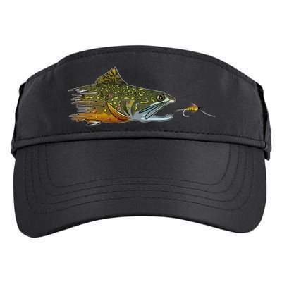 Fly Fishing Brook Trout Dry Fly Tying Fisher Gift Adult Drive Performance Visor