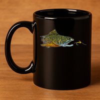 Fly Fishing Brook Trout Dry Fly Tying Fisher Gift 11oz C Handle Ceramic Mug