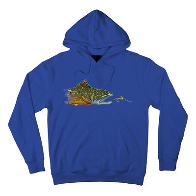 Fly Fishing Brook Trout Dry Fly Tying Fisher Gift Hoodie