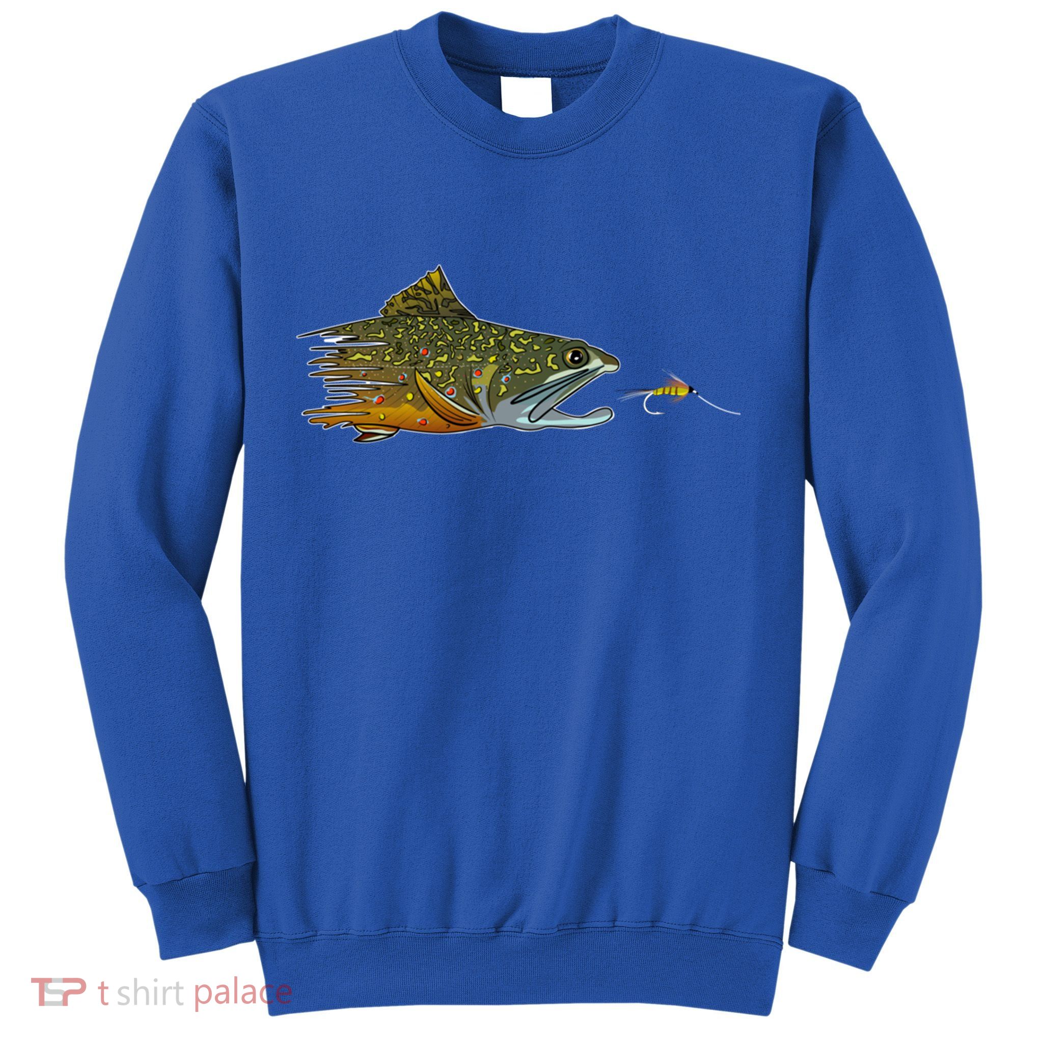 Fly Fishing Brook Trout Dry Fly Tying Fisher Gift Sweatshirt