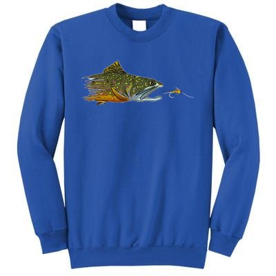 Fly Fishing Brook Trout Dry Fly Tying Fisher Gift Sweatshirt