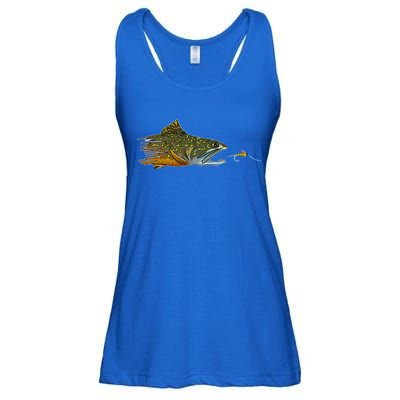 Fly Fishing Brook Trout Dry Fly Tying Fisher Gift Ladies Essential Flowy Tank