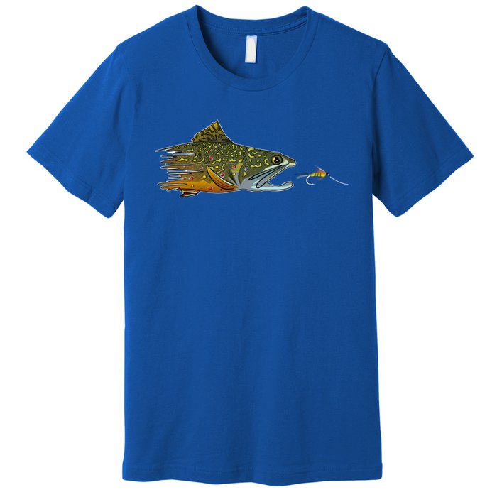 Fly Fishing Brook Trout Dry Fly Tying Fisher Gift Premium T-Shirt