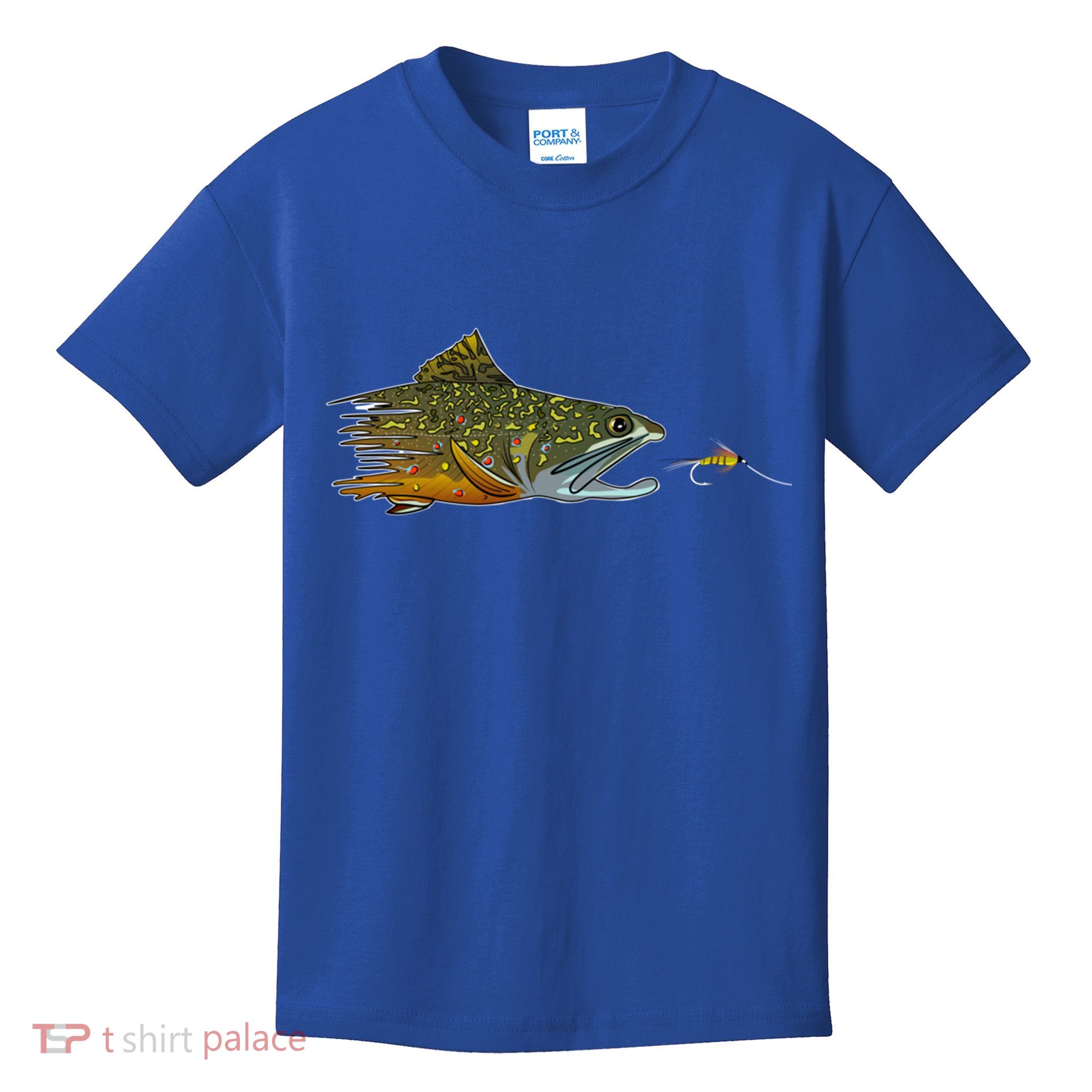 Fly Fishing Brook Trout Dry Fly Tying Fisher Gift Kids T-Shirt