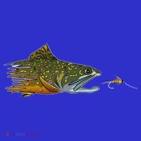 Fly Fishing Brook Trout Dry Fly Tying Fisher Gift Kids T-Shirt