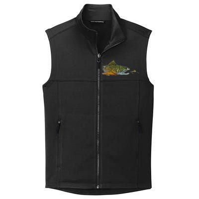 Fly Fishing Brook Trout Dry Fly Tying Fisher Gift Collective Smooth Fleece Vest