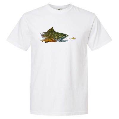 Fly Fishing Brook Trout Dry Fly Tying Fisher Gift Garment-Dyed Heavyweight T-Shirt