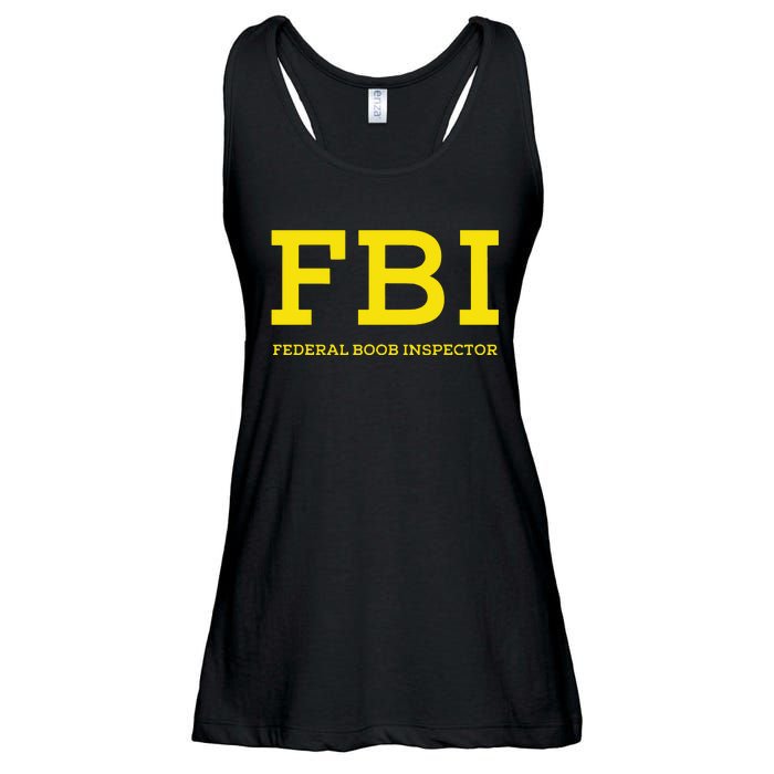 Fbi Federal Boob Inspector Funny Saying Ladies Essential Flowy Tank