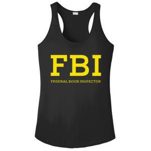 Fbi Federal Boob Inspector Funny Saying Ladies PosiCharge Competitor Racerback Tank