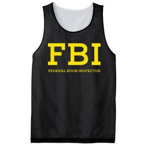 Fbi Federal Boob Inspector Funny Saying Mesh Reversible Basketball Jersey Tank