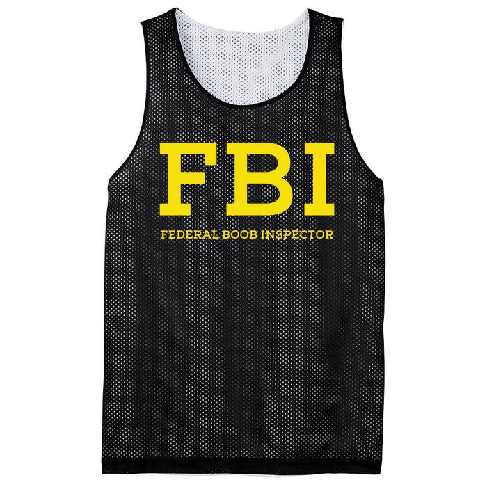 Fbi Federal Boob Inspector Funny Saying Mesh Reversible Basketball Jersey Tank