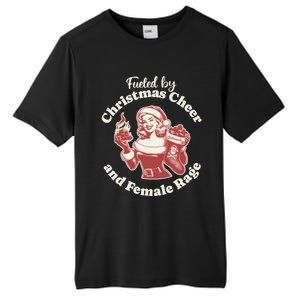 Funny Fueled By Christmas Cheer And Female Rage Patriarchy Tall Fusion ChromaSoft Performance T-Shirt