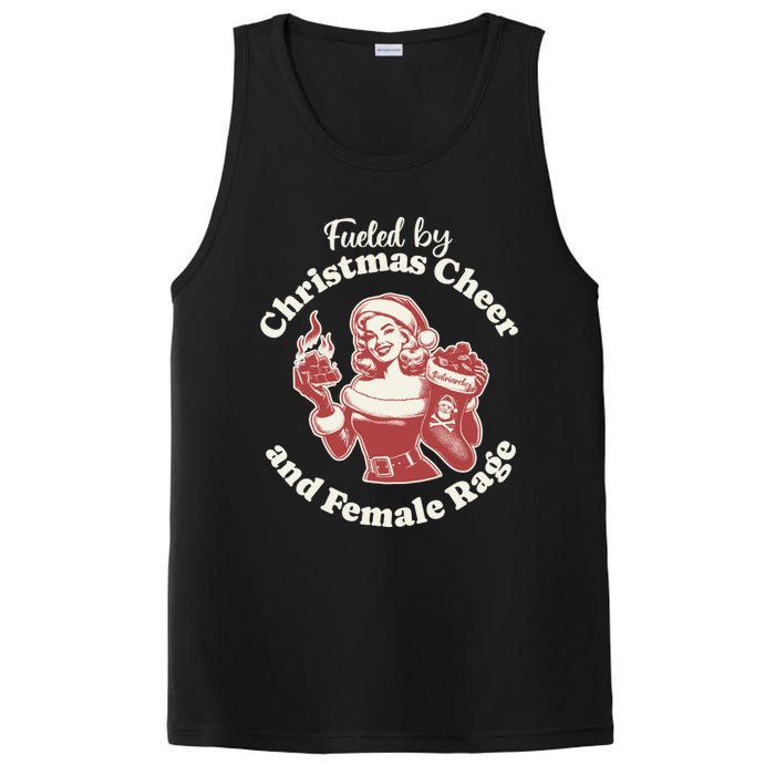 Funny Fueled By Christmas Cheer And Female Rage Patriarchy PosiCharge Competitor Tank