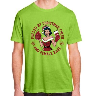 Funny Fueled By Christmas Cheer And Female Rage Patriarchy Adult ChromaSoft Performance T-Shirt