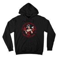 Funny Fueled By Christmas Cheer And Female Rage Patriarchy Hoodie