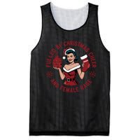 Funny Fueled By Christmas Cheer And Female Rage Patriarchy Mesh Reversible Basketball Jersey Tank