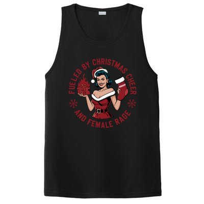 Funny Fueled By Christmas Cheer And Female Rage Patriarchy PosiCharge Competitor Tank