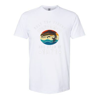 Fishing Fishermen Born In 1971 50th Birthday Softstyle CVC T-Shirt