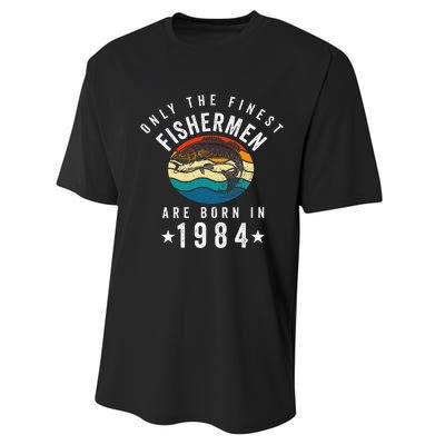 Fishing Fishermen Born In 1984 Birthday Performance Sprint T-Shirt