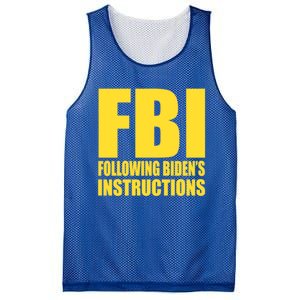 Fbi Following BidenS Instructions Funny Gift Mesh Reversible Basketball Jersey Tank