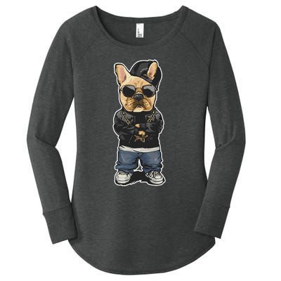 frenchie french bulldog frenchie mom dog pug bull Women's Perfect Tri Tunic Long Sleeve Shirt