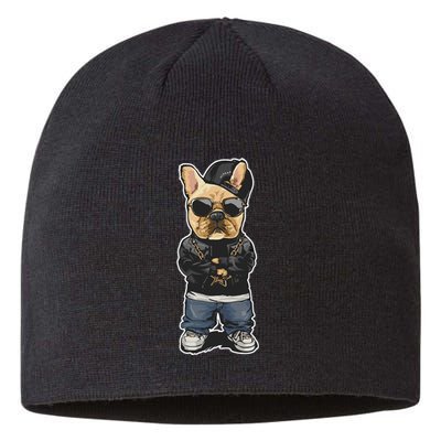 frenchie french bulldog frenchie mom dog pug bull Sustainable Beanie